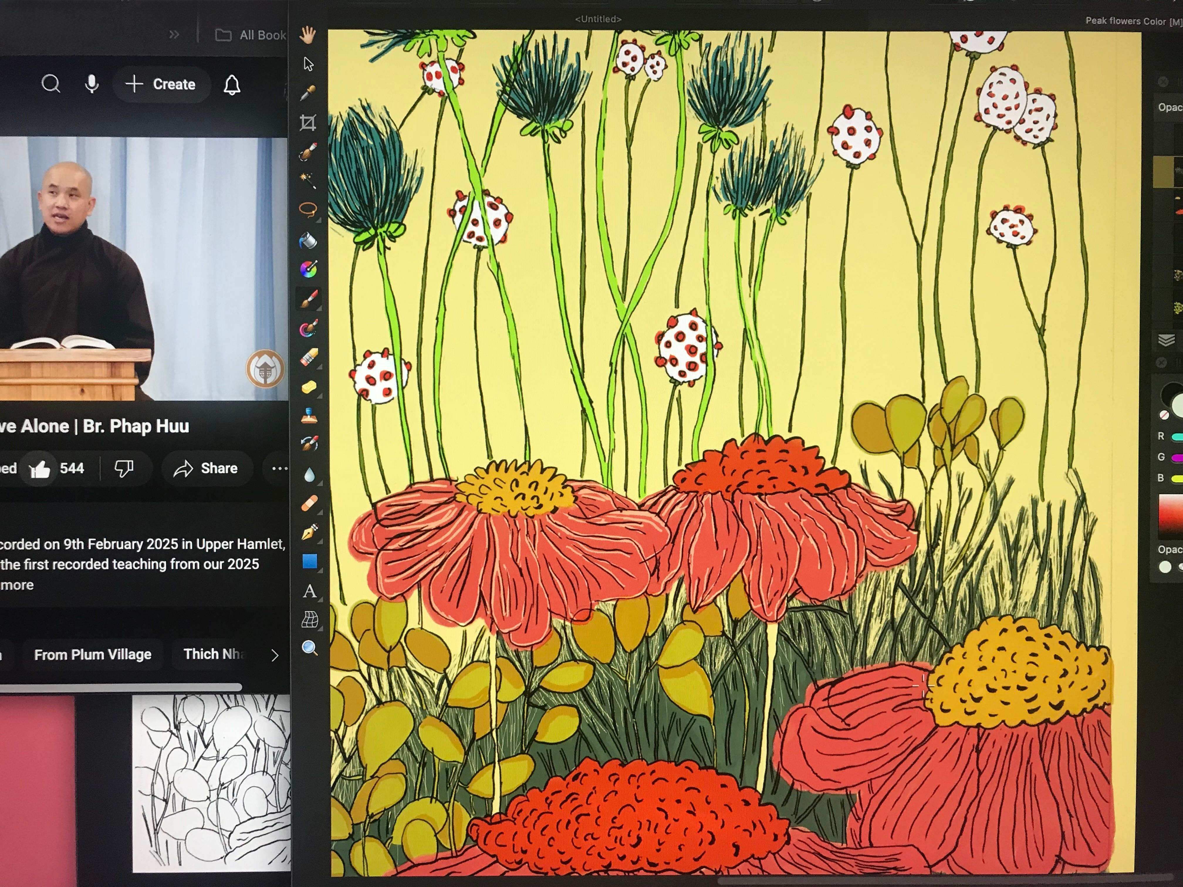 Adding Color to a Drawing from my Sketchbook