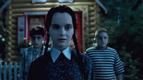 Spooky Young Wednesday Addams GIF | GIFDB.com