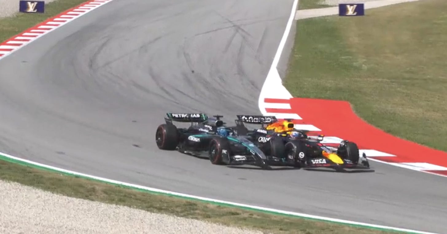 George Russell voices Max Verstappen fury after Spanish GP 'antics' | RacingNews365 George Russell voices Max Verstappen fury after Spanish GP 'antics' | RacingNews365