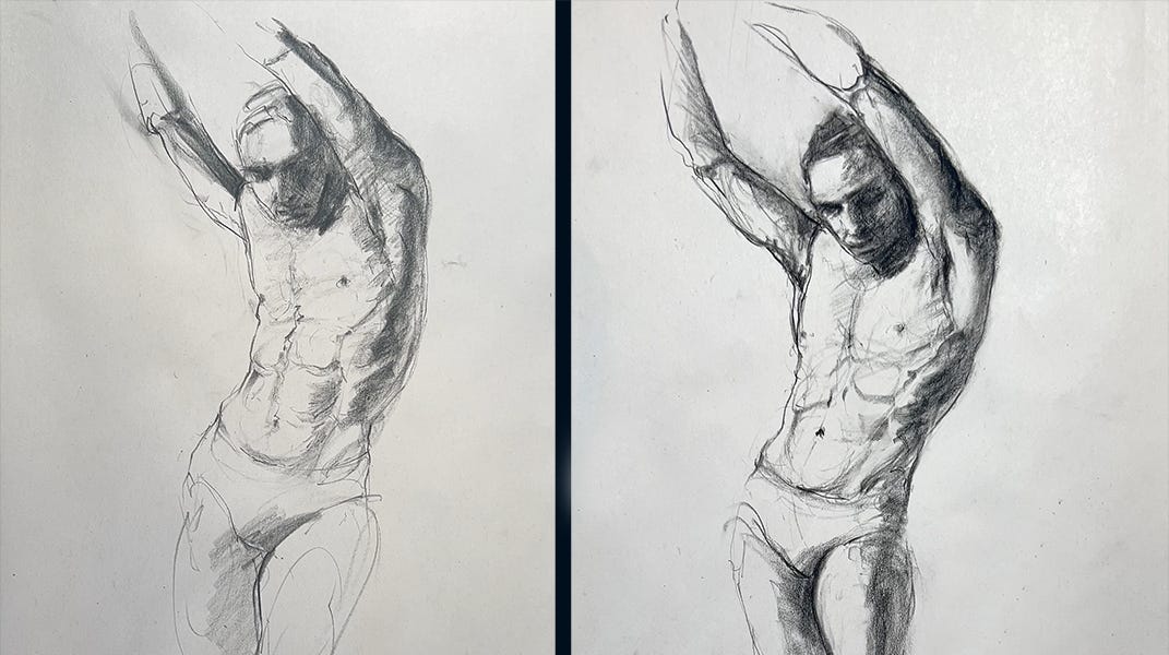 male figure drawing poses