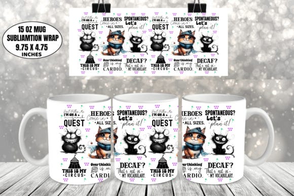 Funny Mug Wrap Sublimation PNG 93