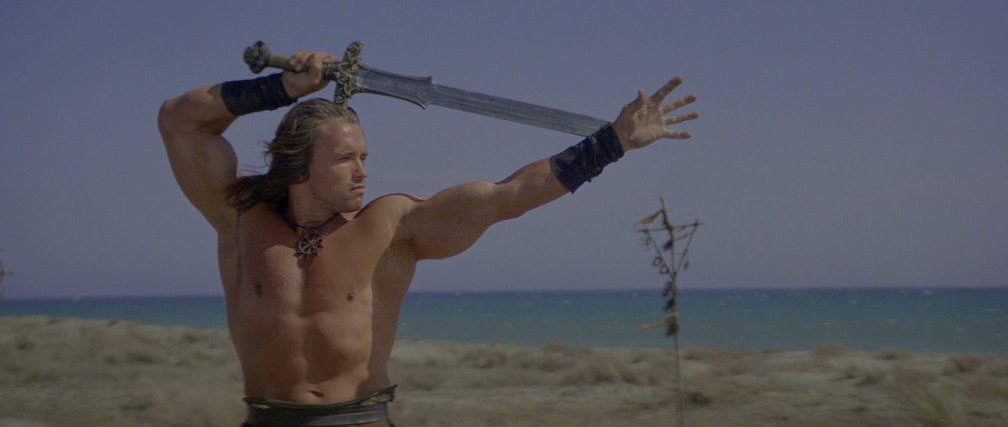 “If we didn’t have Arnold [Schwarzenegger], we’d have to build him” — John Milius