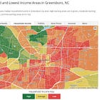 Greensboro's Two Downtowns; A Failing Gentrification with Office Vacancies and Remote Work Compounded with the Surrounding Poverty-Stricken Reality