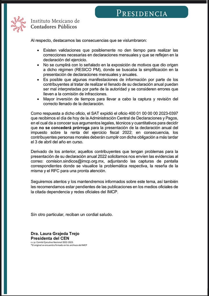 No habrá prórroga para Declaración Anual 2022
