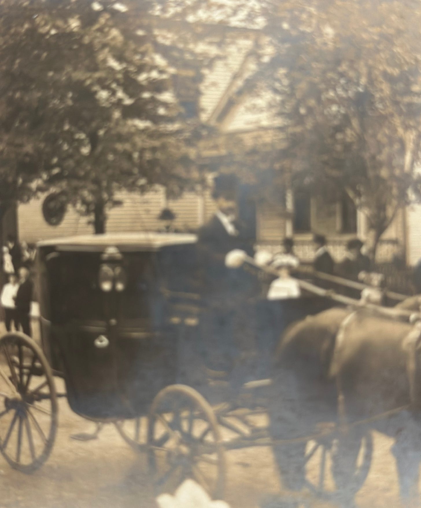 A Horse-drawn Hearse in 1923