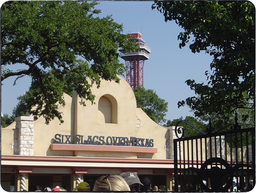 An image showing the entrance to Six Flags Over Texas! An image showing the entrance to Six Flags Over Texas!