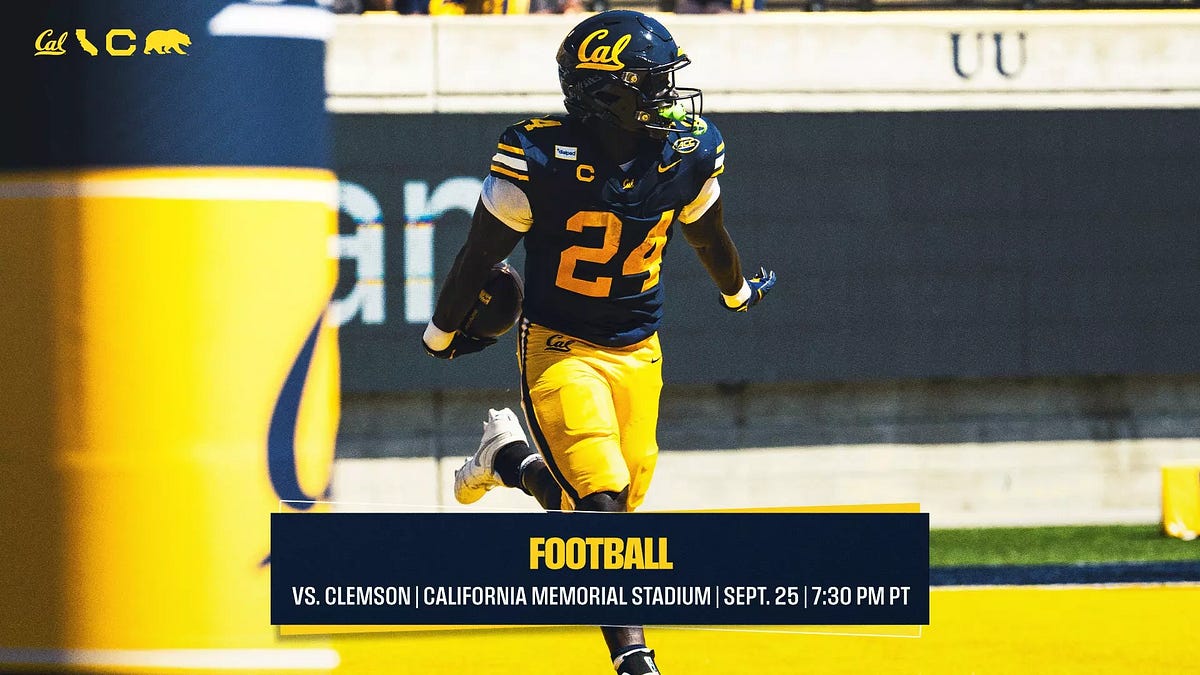 How to Watch Cal v. Clemson College Football: Live Stream and TV Channel