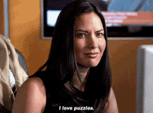 The Newsroom Sloan Sabbith GIF - The Newsroom Sloan Sabbith I Love Puzzles GIFs