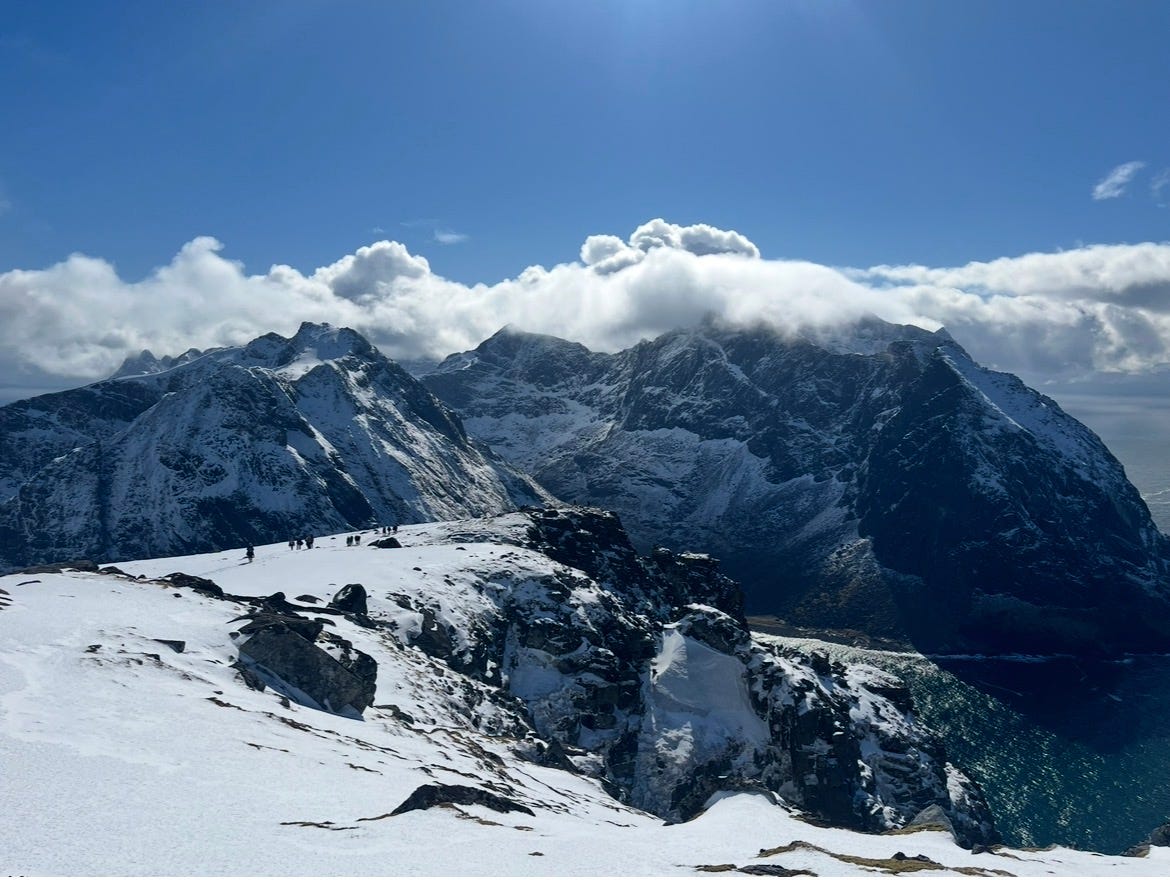 Landscape view of a snowy mountain