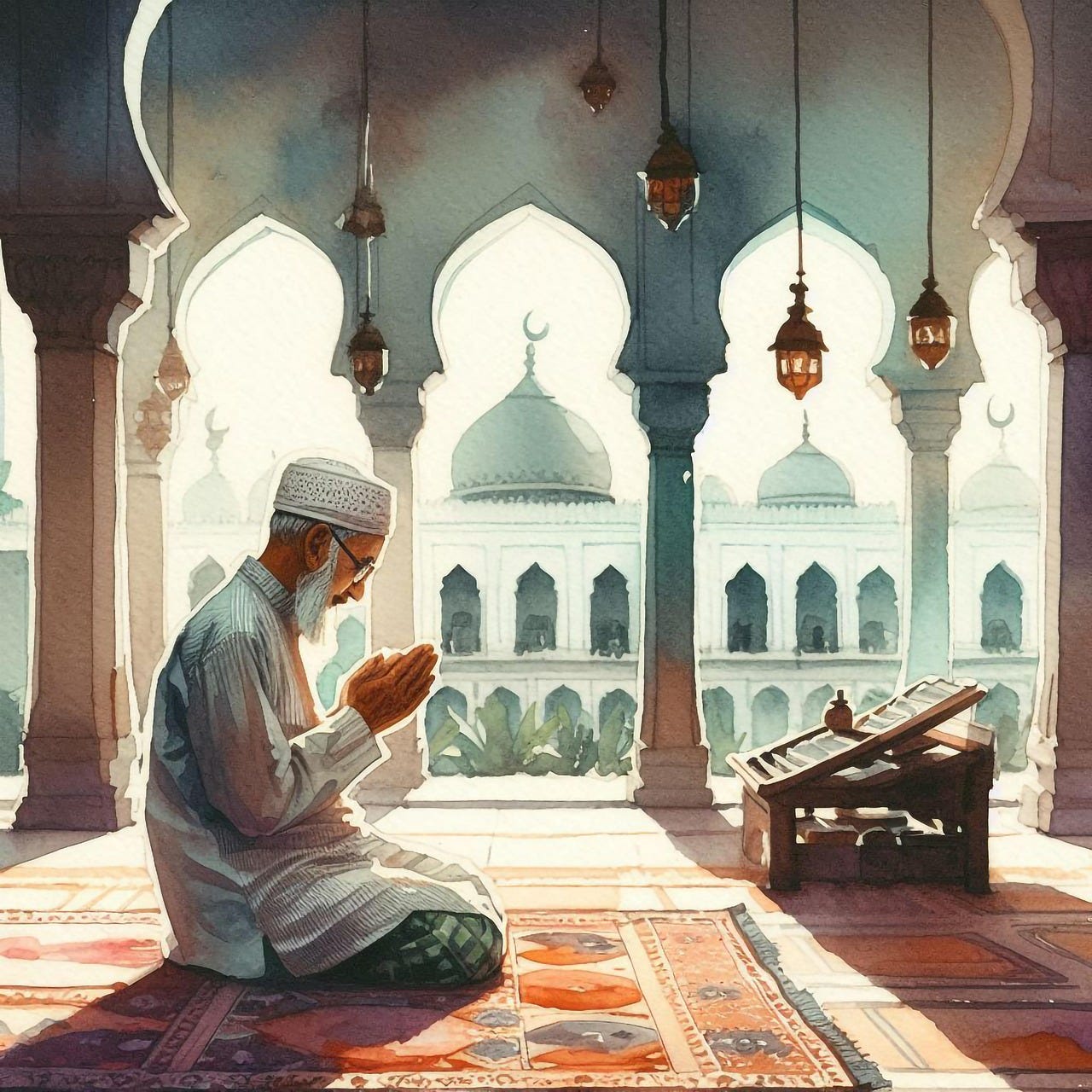 Free muslim islam mosque illustration