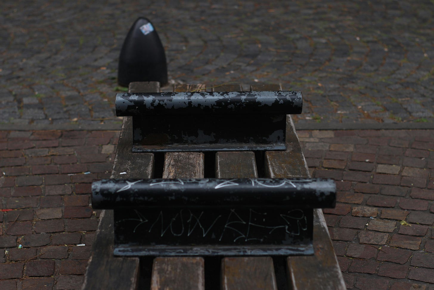 Hostile architecture example in urban design