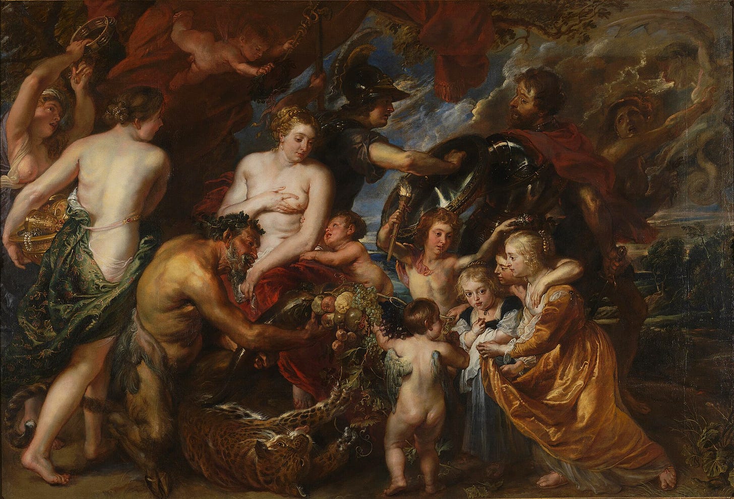 Peace and War, the allegorical painting Rubens gave to Charles I of England