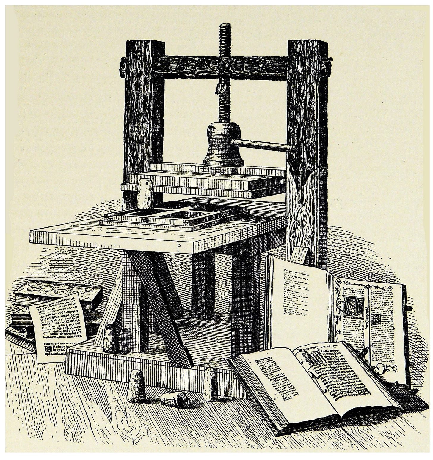 Gutenberg’s FIrst Printing Press Gutenberg’s FIrst Printing Press