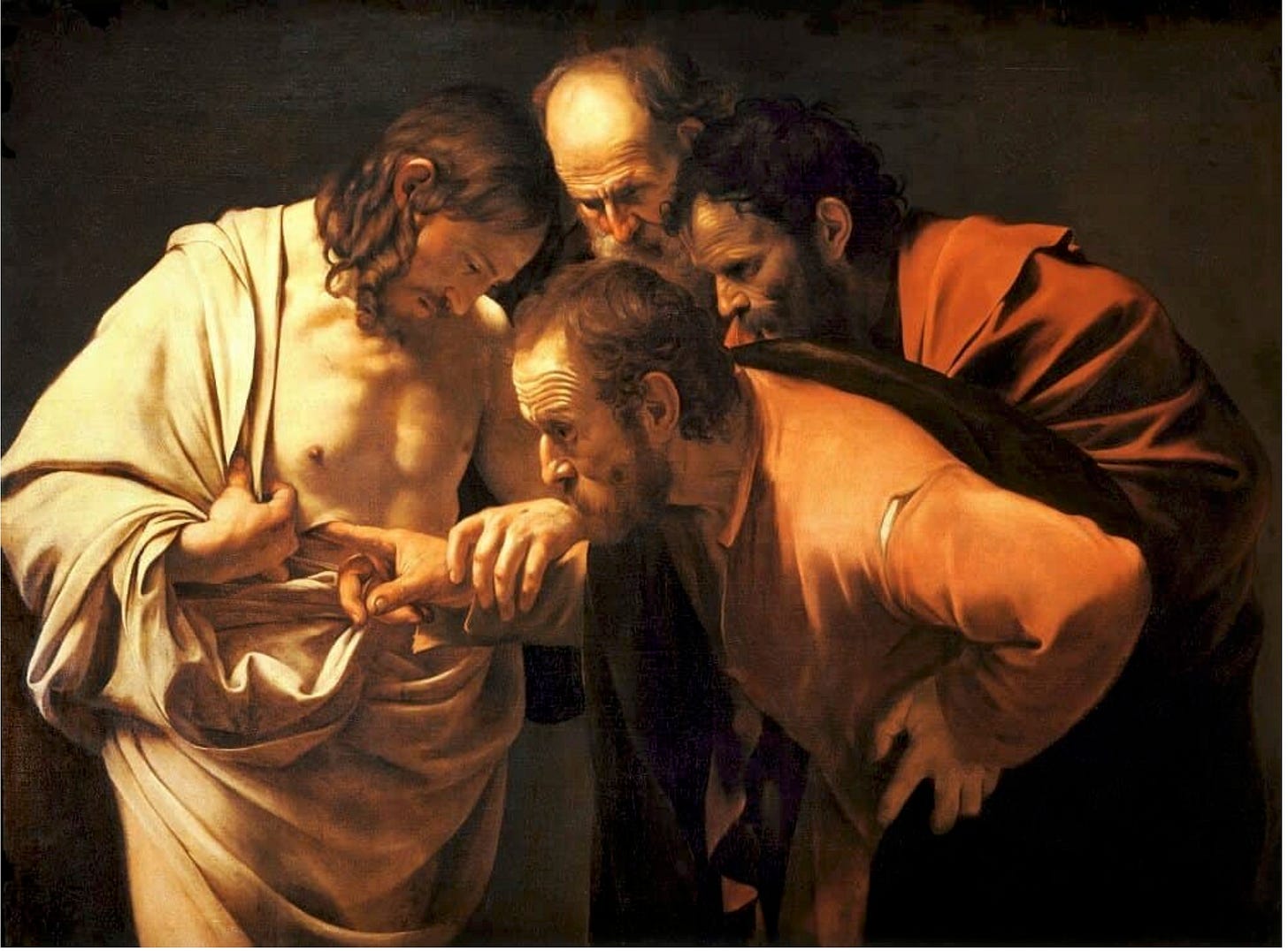 The Incredulity of Saint Thomas, 1603 by Caravaggio