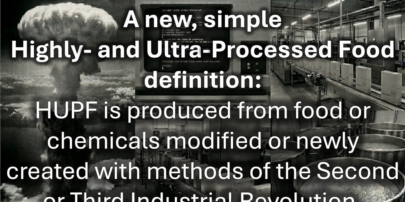 A simple Highly- and Ultra-Processed Food definition