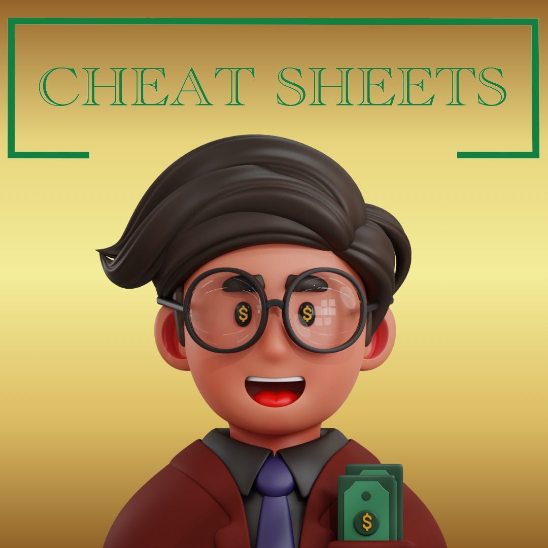 Stock Cheat Sheets