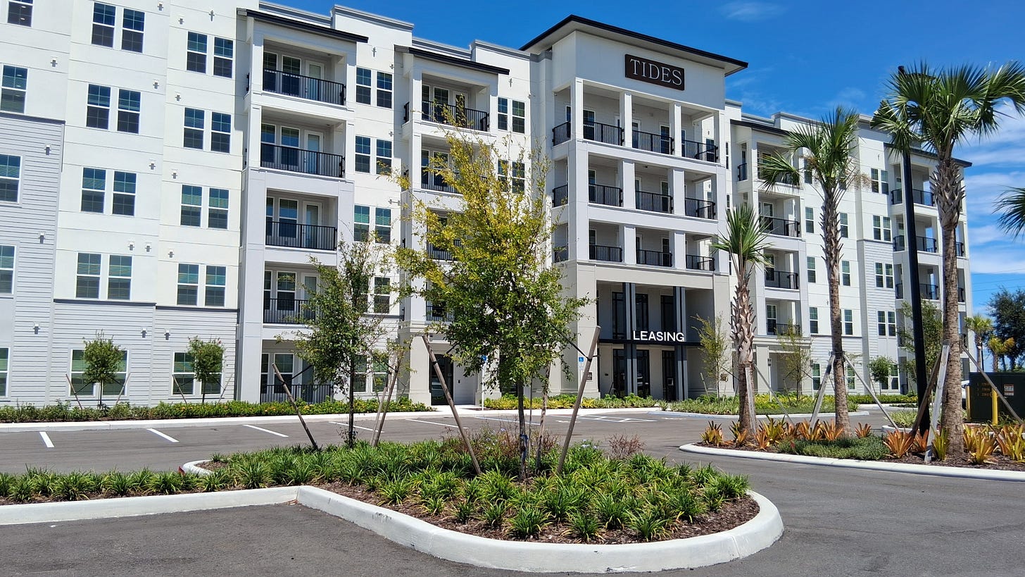 The Tides at Palm Bay main entrance and leasing office.