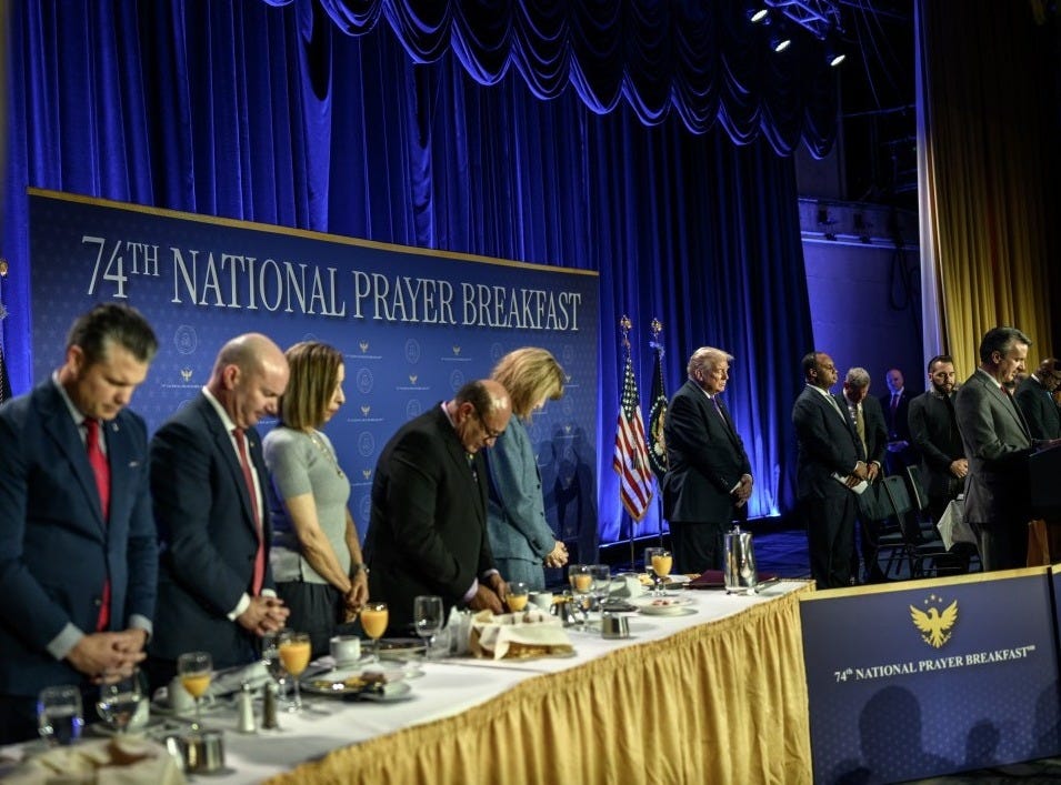 President Donald Trump delivers remarks at the National Prayer Breakfast, Thursday, February 5, 2026, at the Washington Hilton in Washington, D.C. (Official White House Photo by Molly Riley)