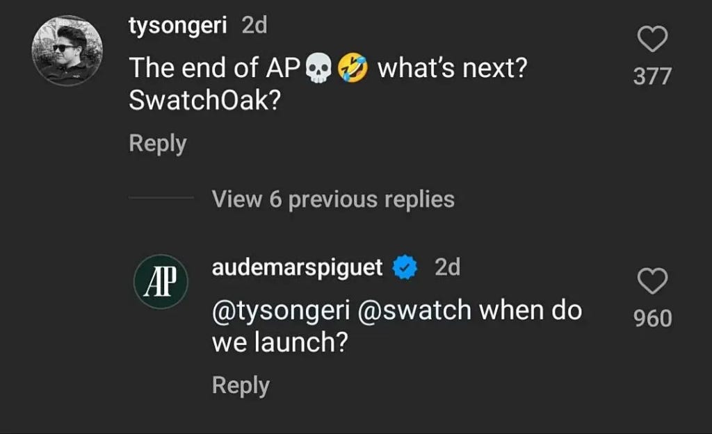 Audemars Piguet and Swatch together on the Royal Oak?