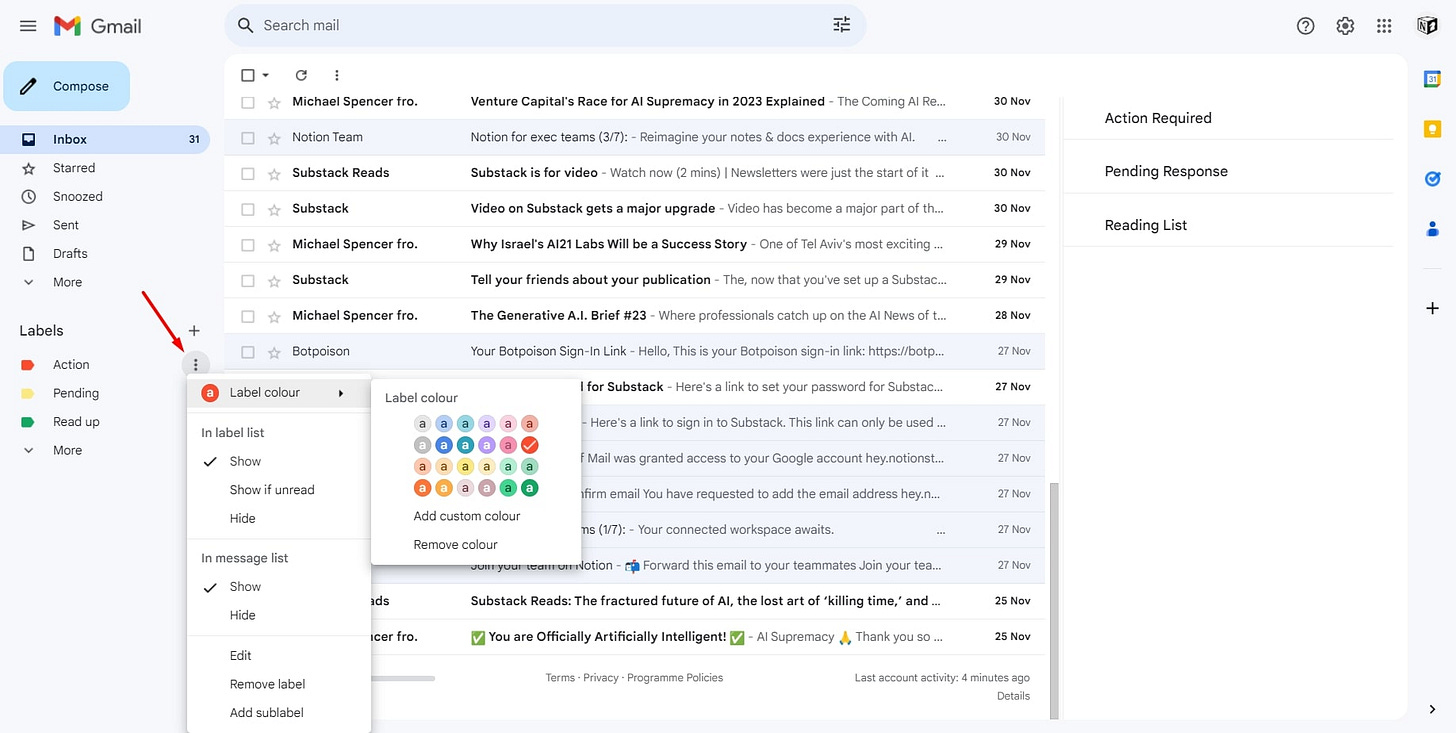 Customizing label colors for quick identification Customizing label colors for quick identification