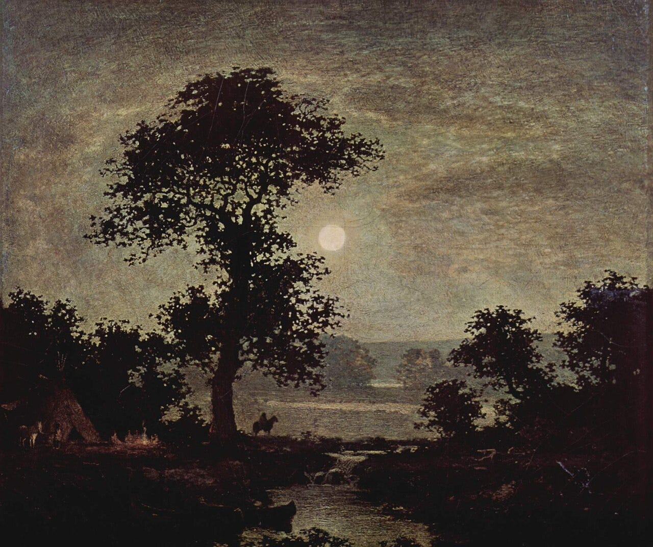 Ralph Albert Blakelock, Moonlight, about 1885 Ralph Albert Blakelock, Moonlight, about 1885