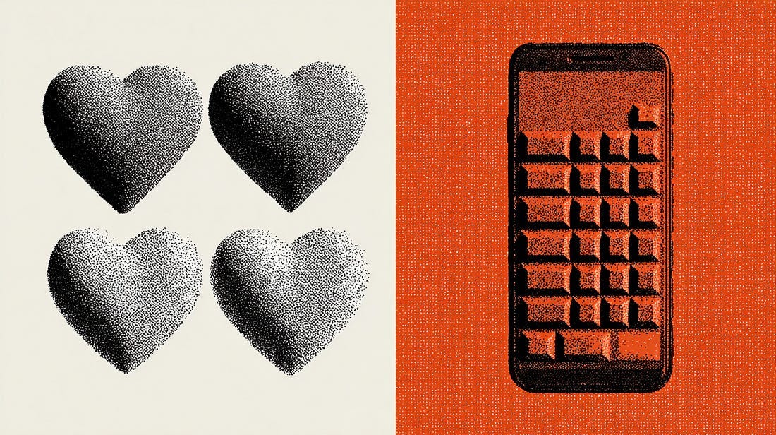 hearts and phone hearts and phone