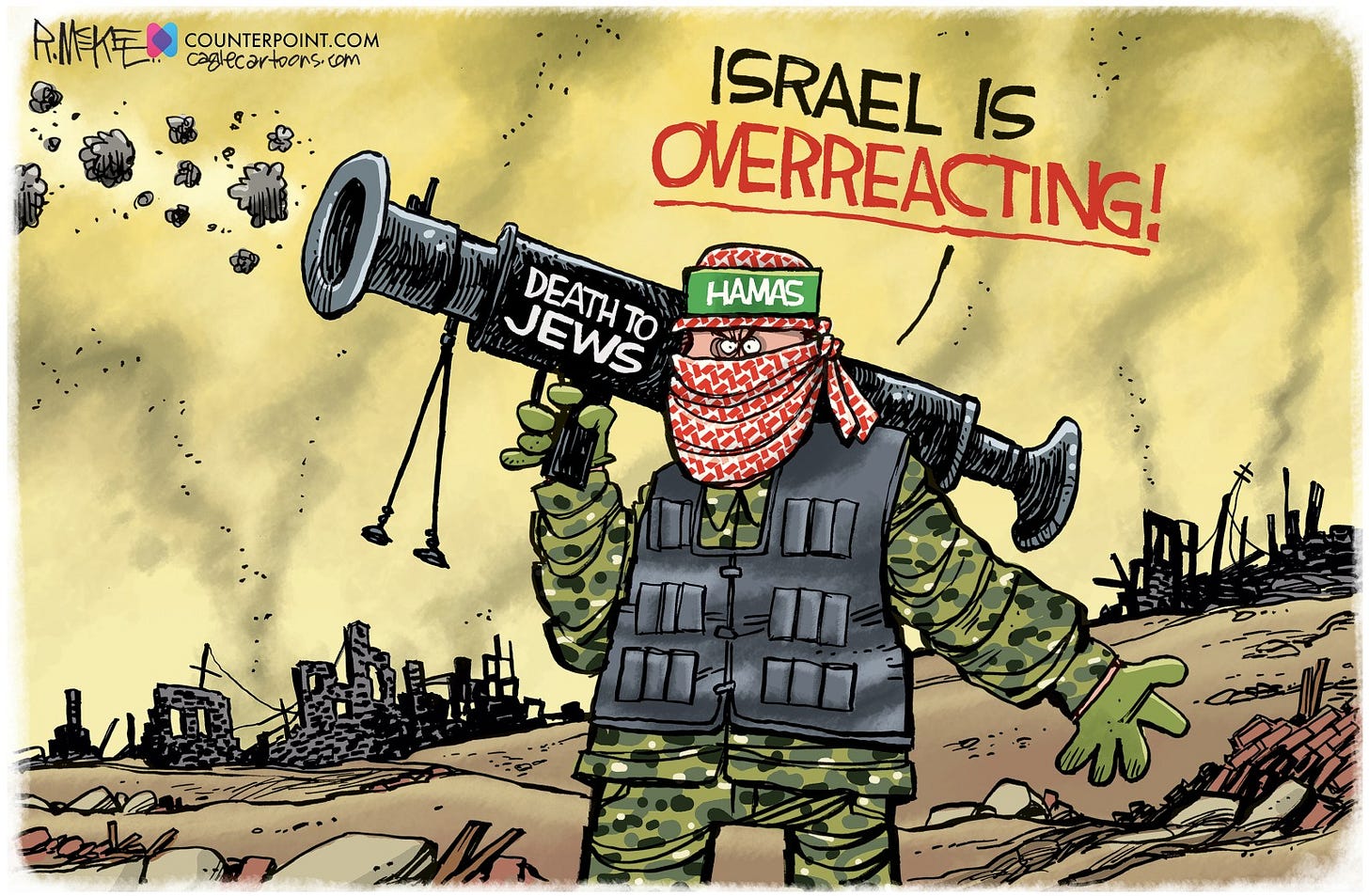 Cartoonist's Take | Hamas attacks Israel - Santa Cruz Sentinel