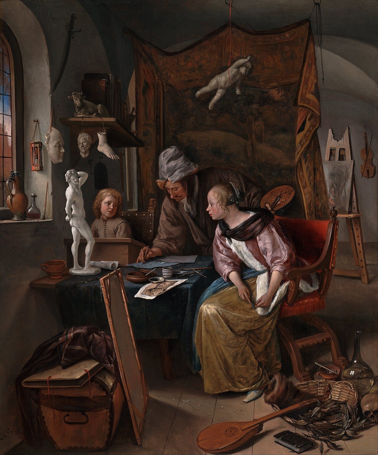 The Drawing Lesson by Jan Steen The Drawing Lesson by Jan Steen