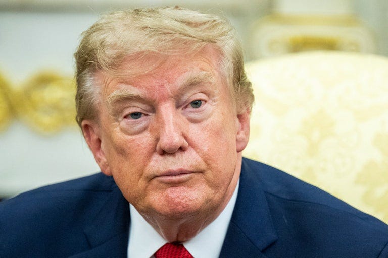 Donald Trump looks haggard