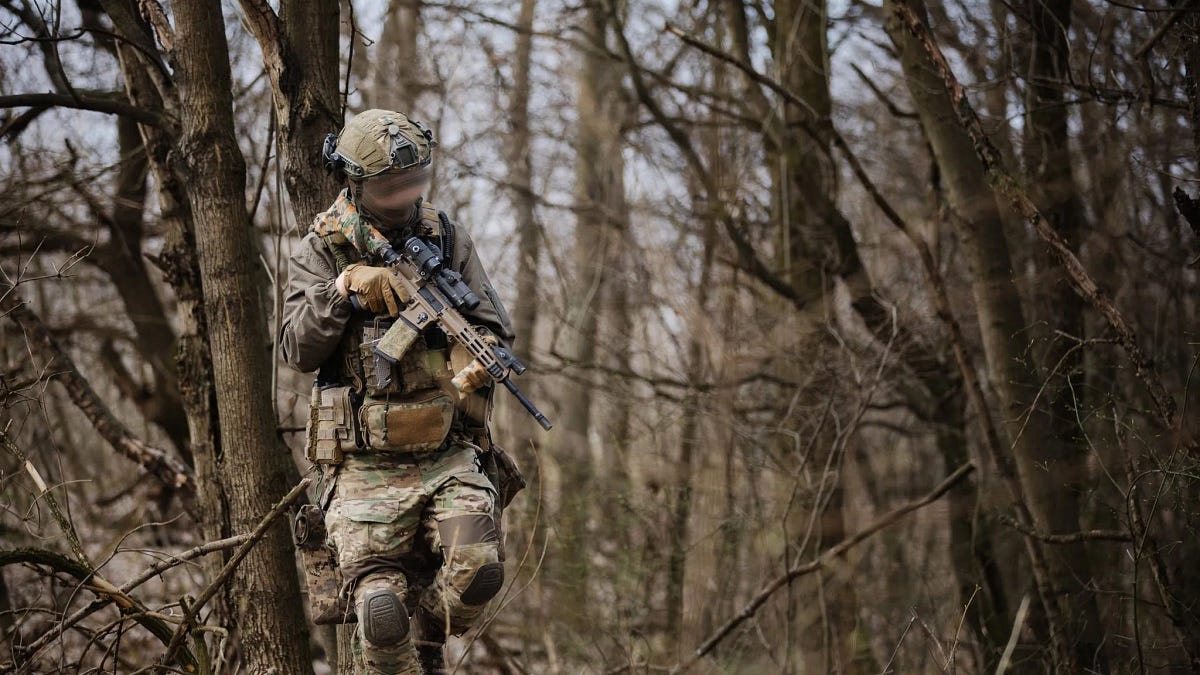 Ukrainian Troops March On Komar