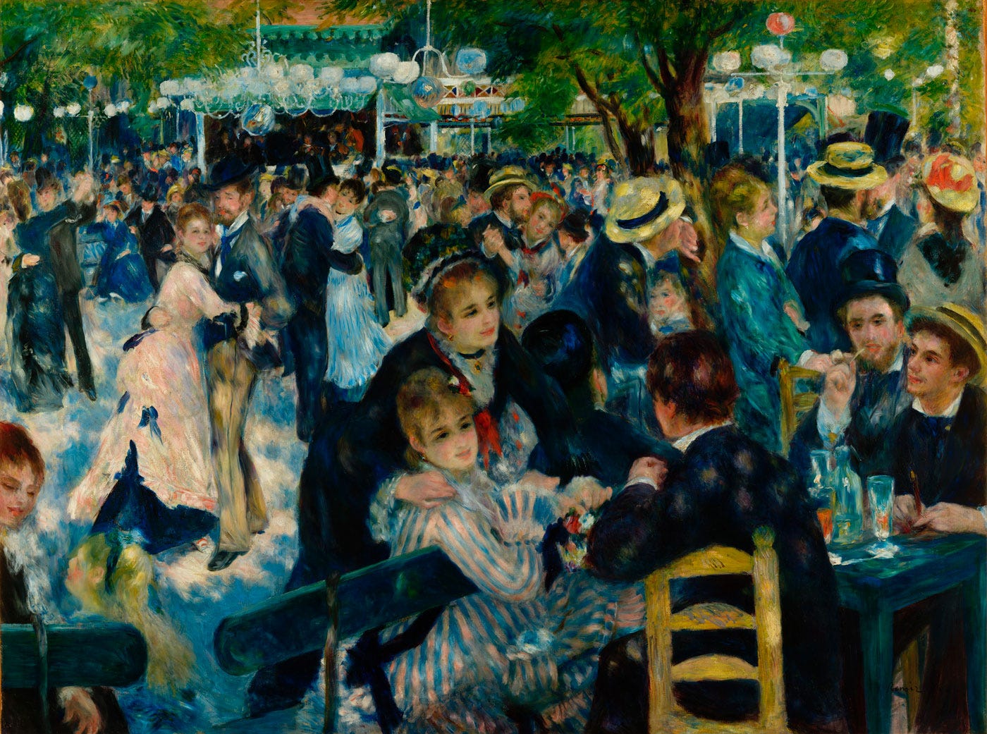 Renoir, Dance at Le Moulin de la Galette, Gustave Caillebotte bequest, 1894, Musée d'Orsay. Renoir, Dance at Le Moulin de la Galette, Gustave Caillebotte bequest, 1894, Musée d'Orsay.