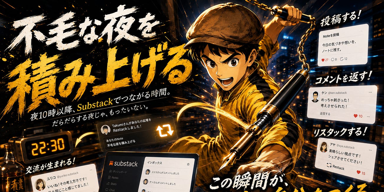 不毛な夜を積み上げる！