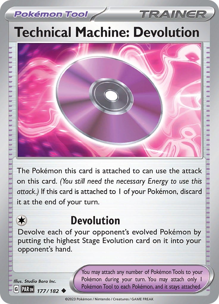 Technical Machine: Devolution - SV04: Paradox Rift - Pokemon
