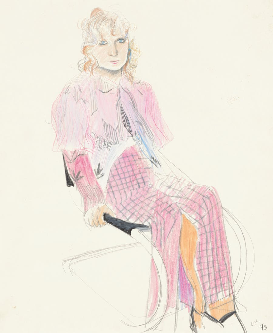 David Hockney (b. 1937), Celia, 1970, pencil and coloured pencil on paper. Photo © Christie's

