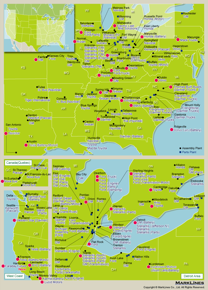 US Automotive OEM Manufacturing Plants
