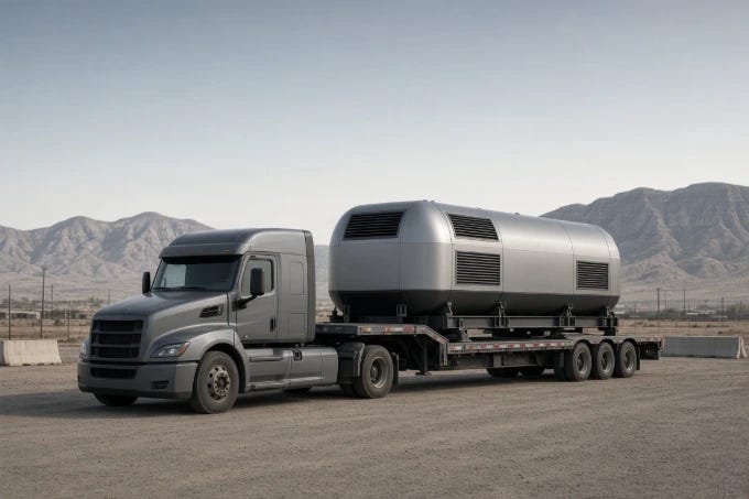 The Unity Nuclear Battery: A 20-foot container-sized microreactor that  can power 700-1,000 homes for 5 years without refueling.