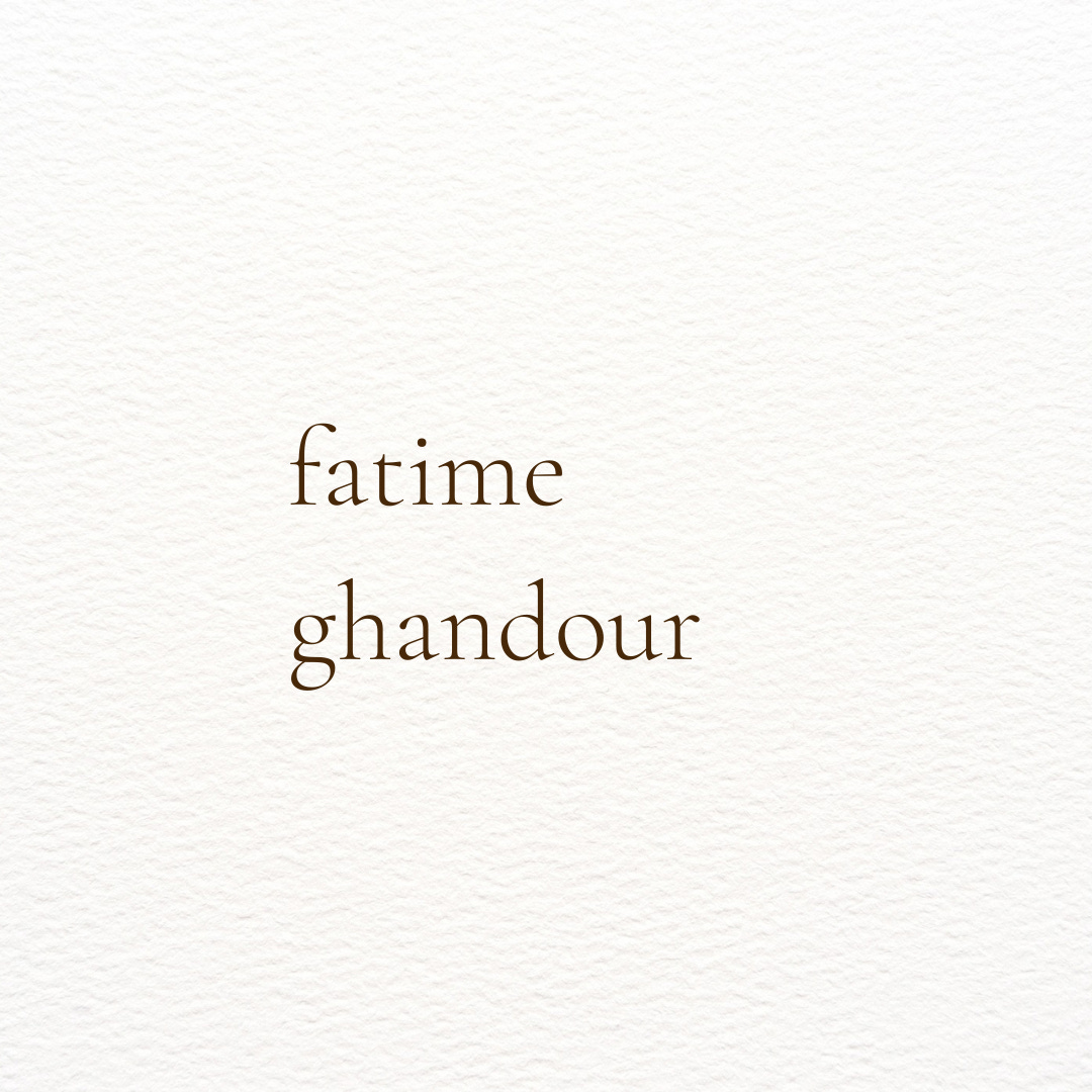 A Newsletter de Fatime Ghandour