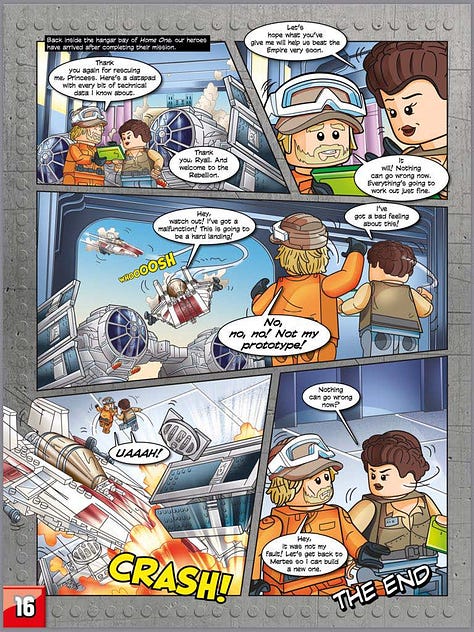 Lego Star Wars comic featuring Dron Ryall