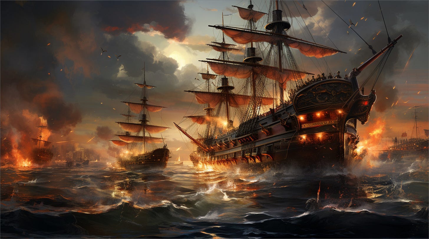 English warships