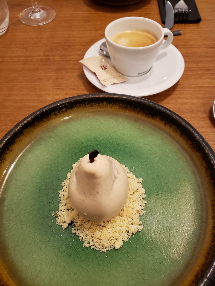 How can you resist the carrot soup or the pear cheesecake that look like this?