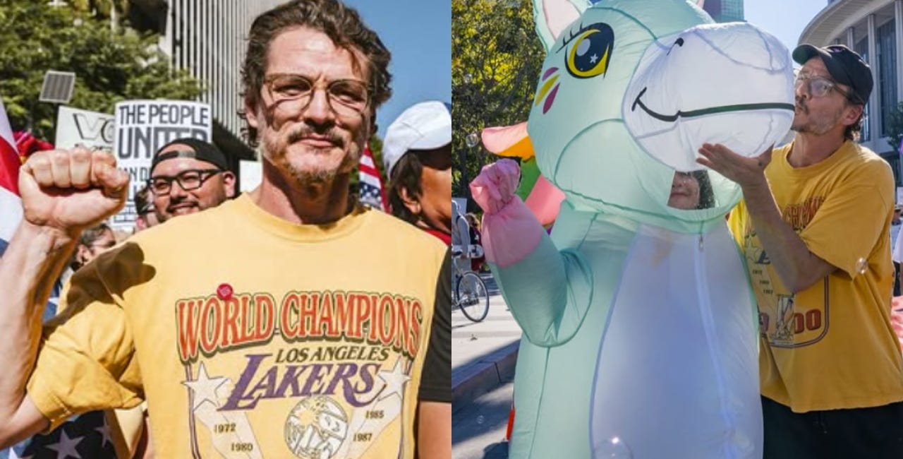 Pedro Pascal Continues To Push Degeneracy During A No Kings Rally Appearance