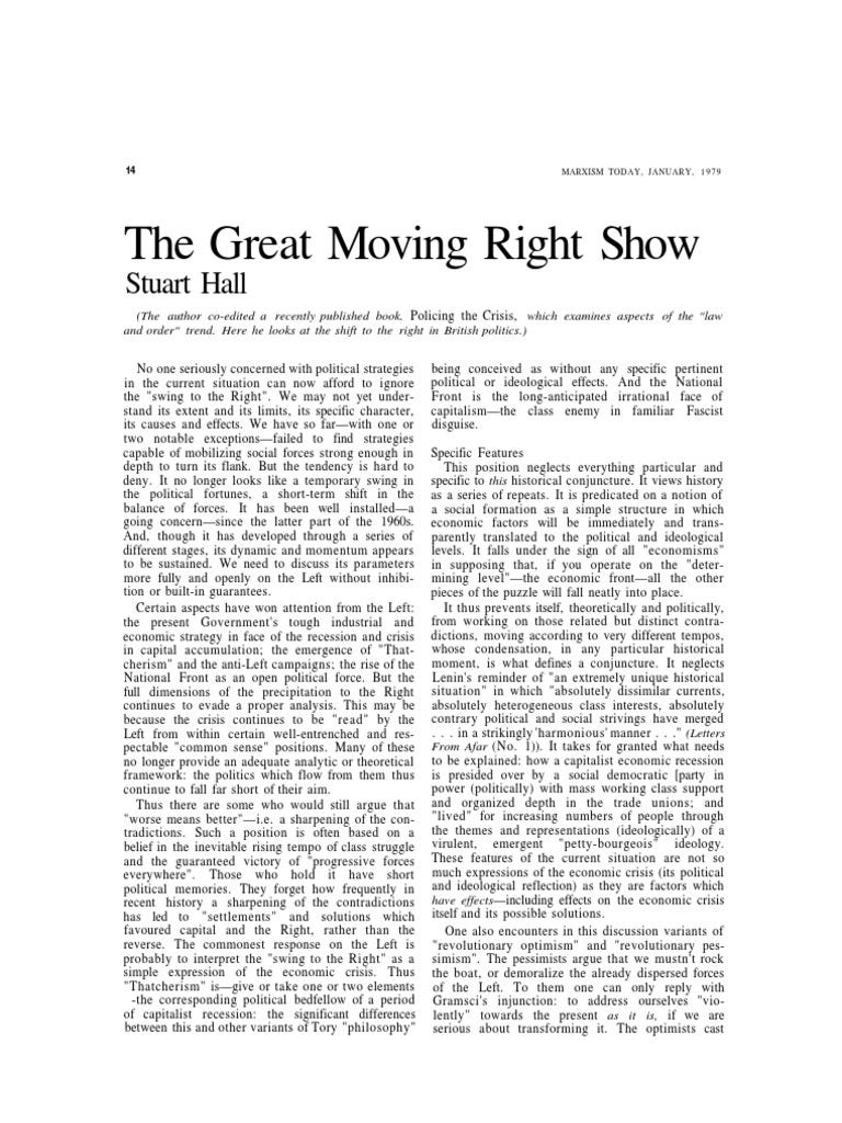 The Great Moving Right Show (Hall, 1979) | PDF | Social Democracy ...
