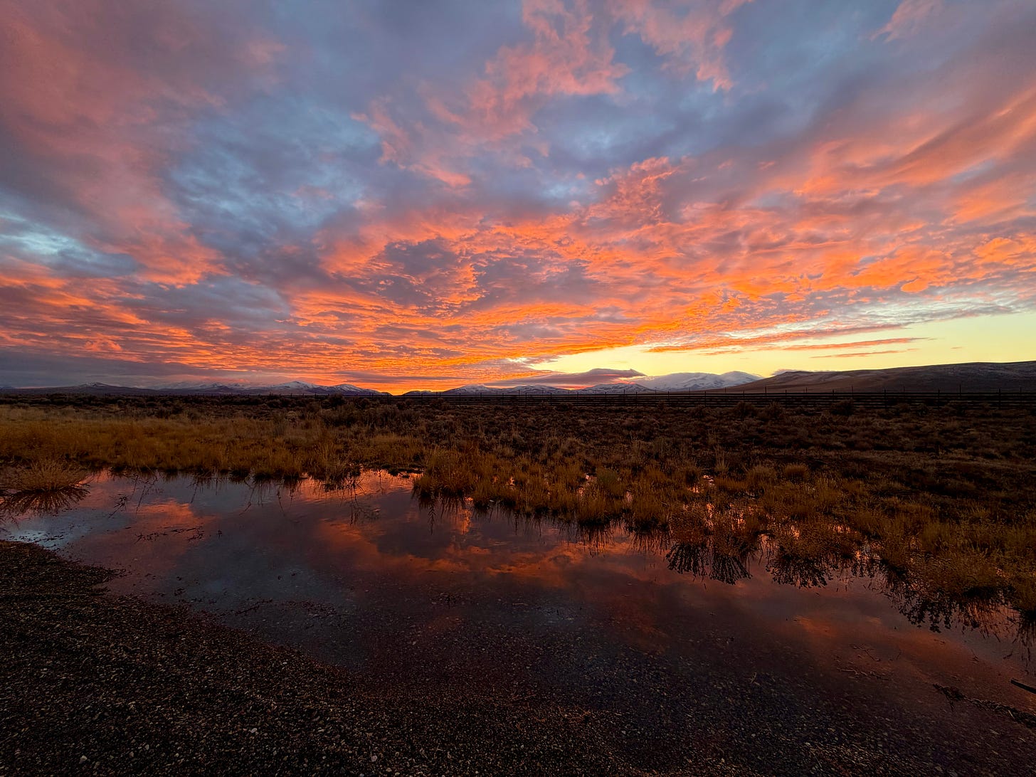 Sunset photo from our road trip