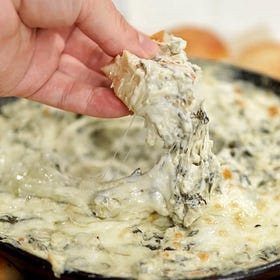 Spinach Artichoke Pickle Dip & Bordeaux Blanc
