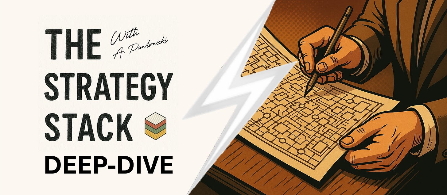 Abstract visualization of interconnected digital systems representing modern business model layers — infrastructure, intelligence, distribution, interface, and monetization — evolving dynamically in real time.
