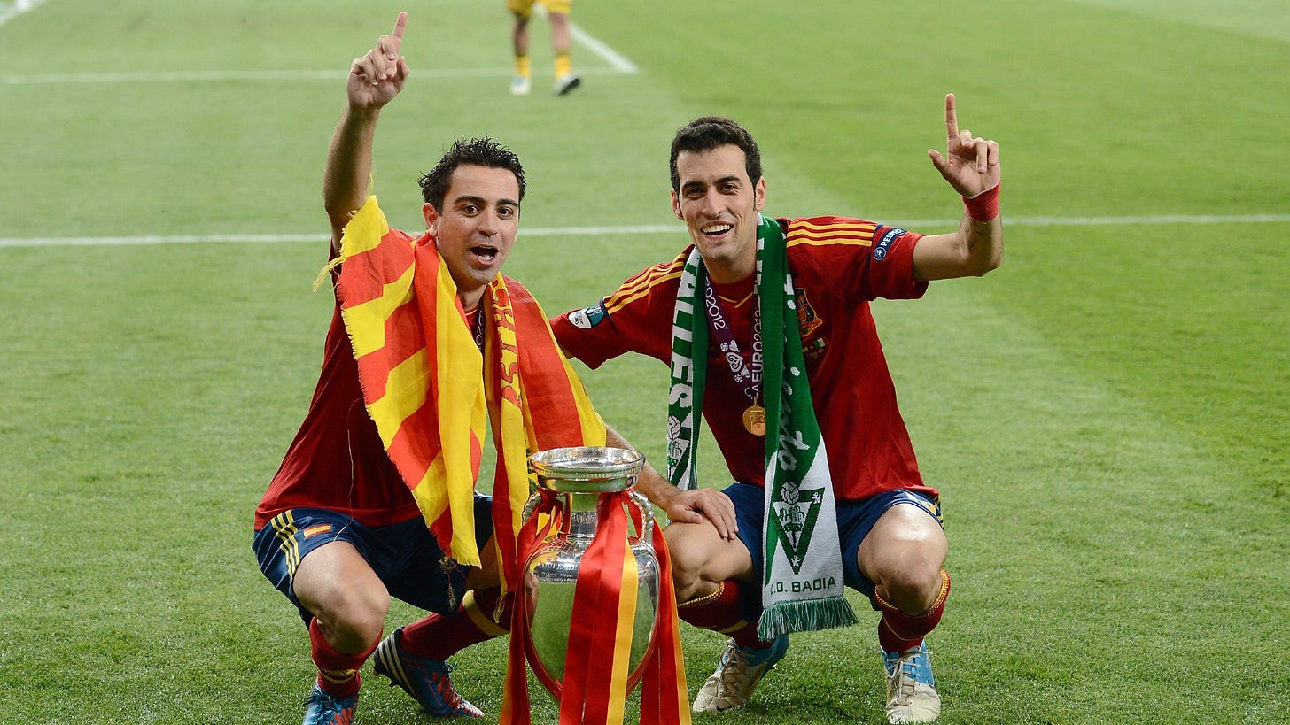 Xavi lauds midfield great Busquets following Spain retirement
