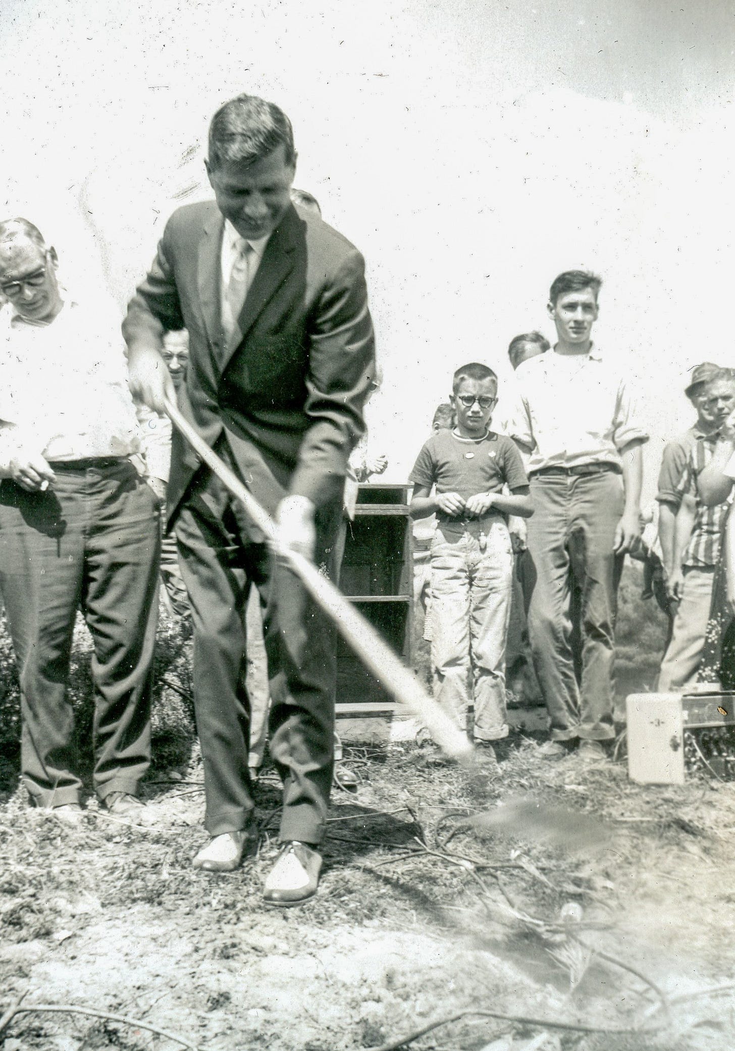 Breaking ground for dam project