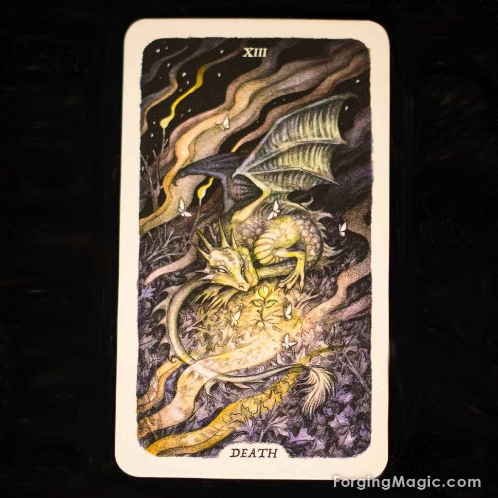 Smoke, Ash & Embers Tarot Deck Death Card