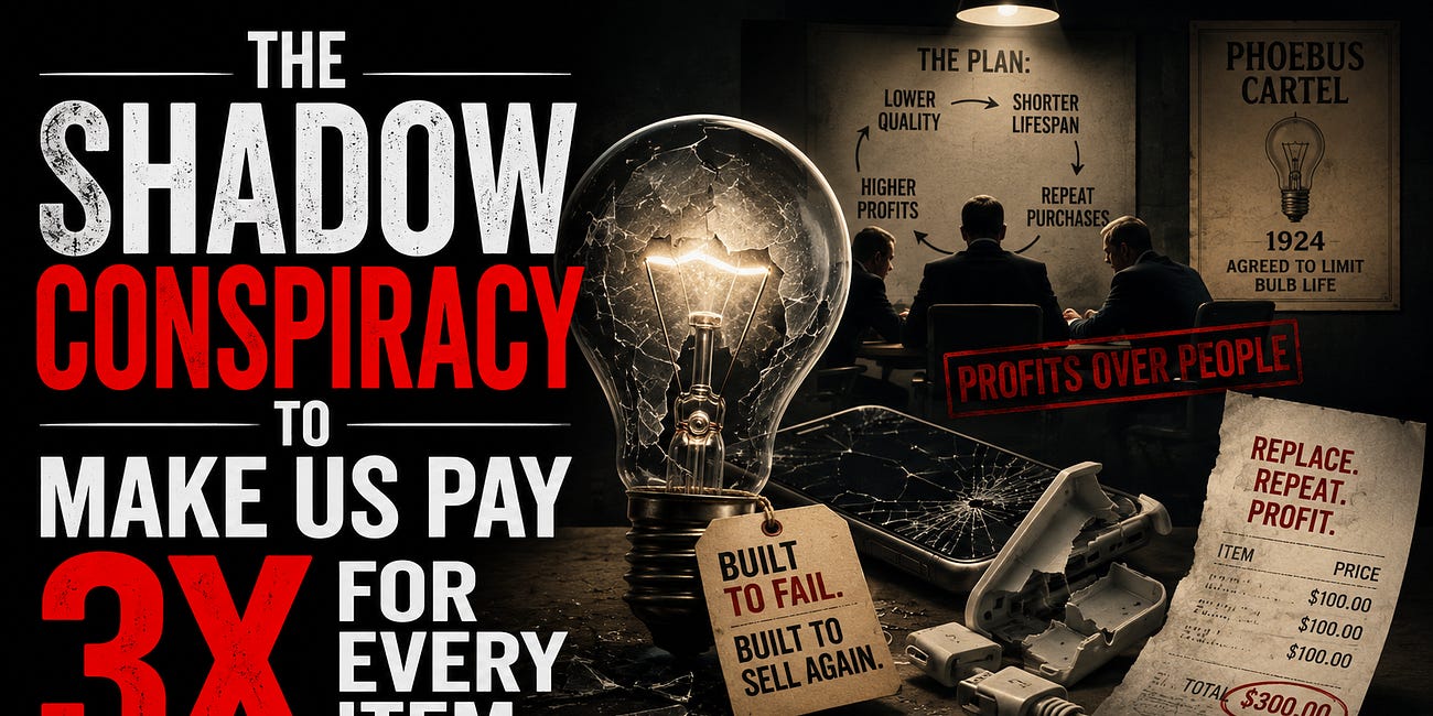 The Shadow Conspiracy to Make Us Pay 3x for EVERY Item [Planned Obsolescence Part 1]