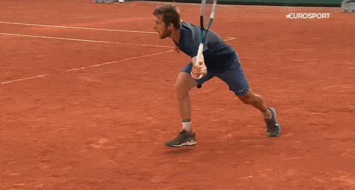 Moutet's fall definitely looked painful. Moutet's fall definitely looked painful.